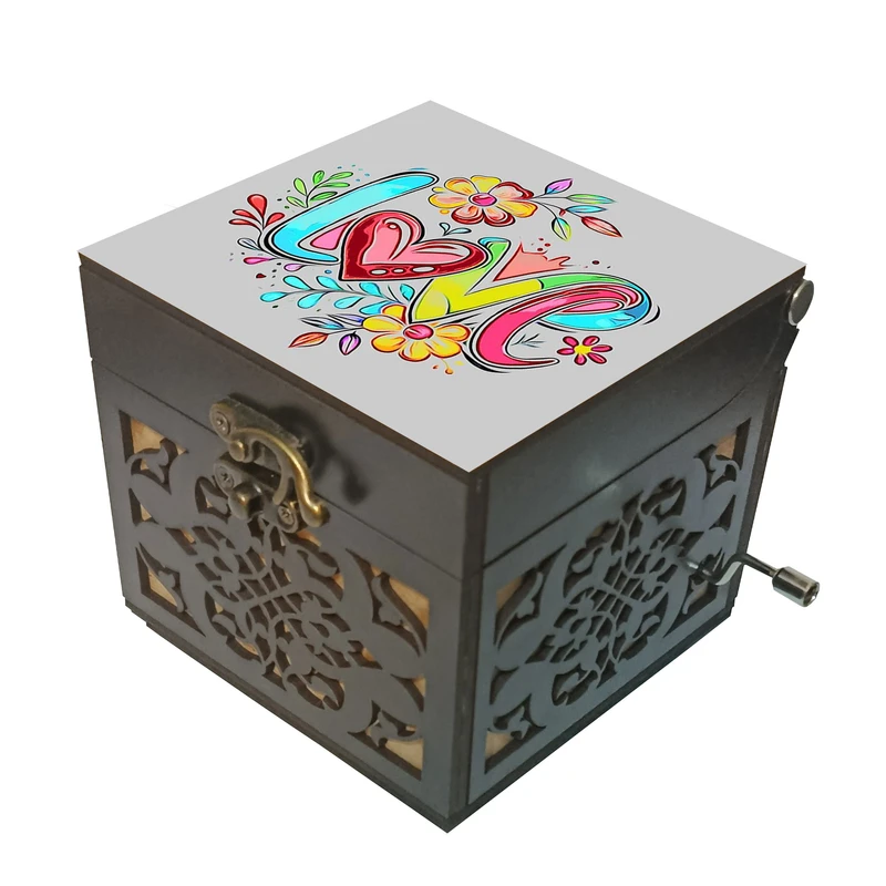 جعبه موزیکال مدل هندلی طرح عشق love قلب کد 2020