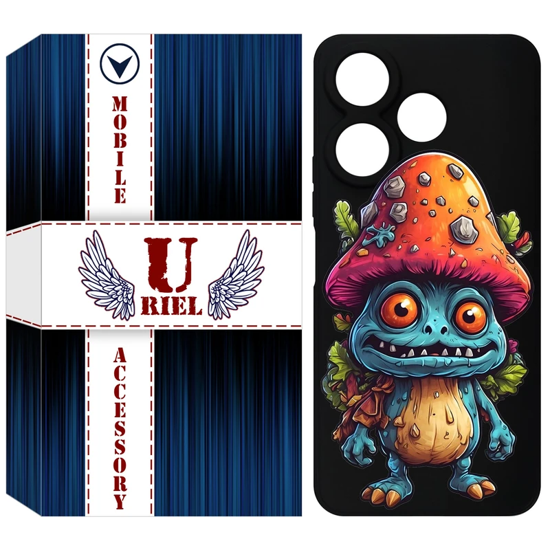 کاور یوریل قاب مدل KSH کد 47 طرح قارچ مناسب برای گوشی موبایل شیائومی Redmi 13 4G / Redmi 13 5G / Poco M6 4G