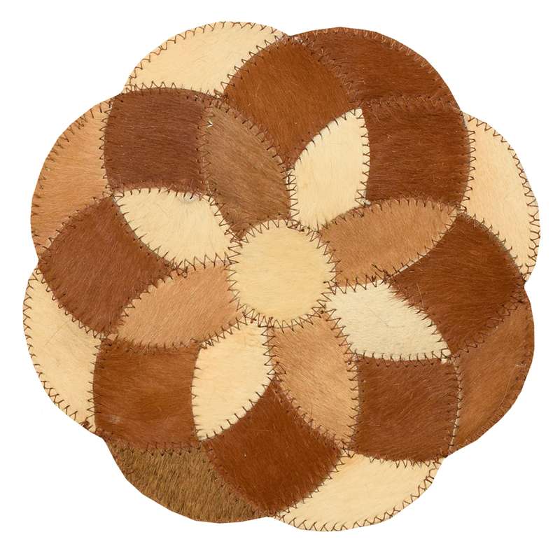 رومیزی کلاژ چرم و پوست مدل گل کد 0029