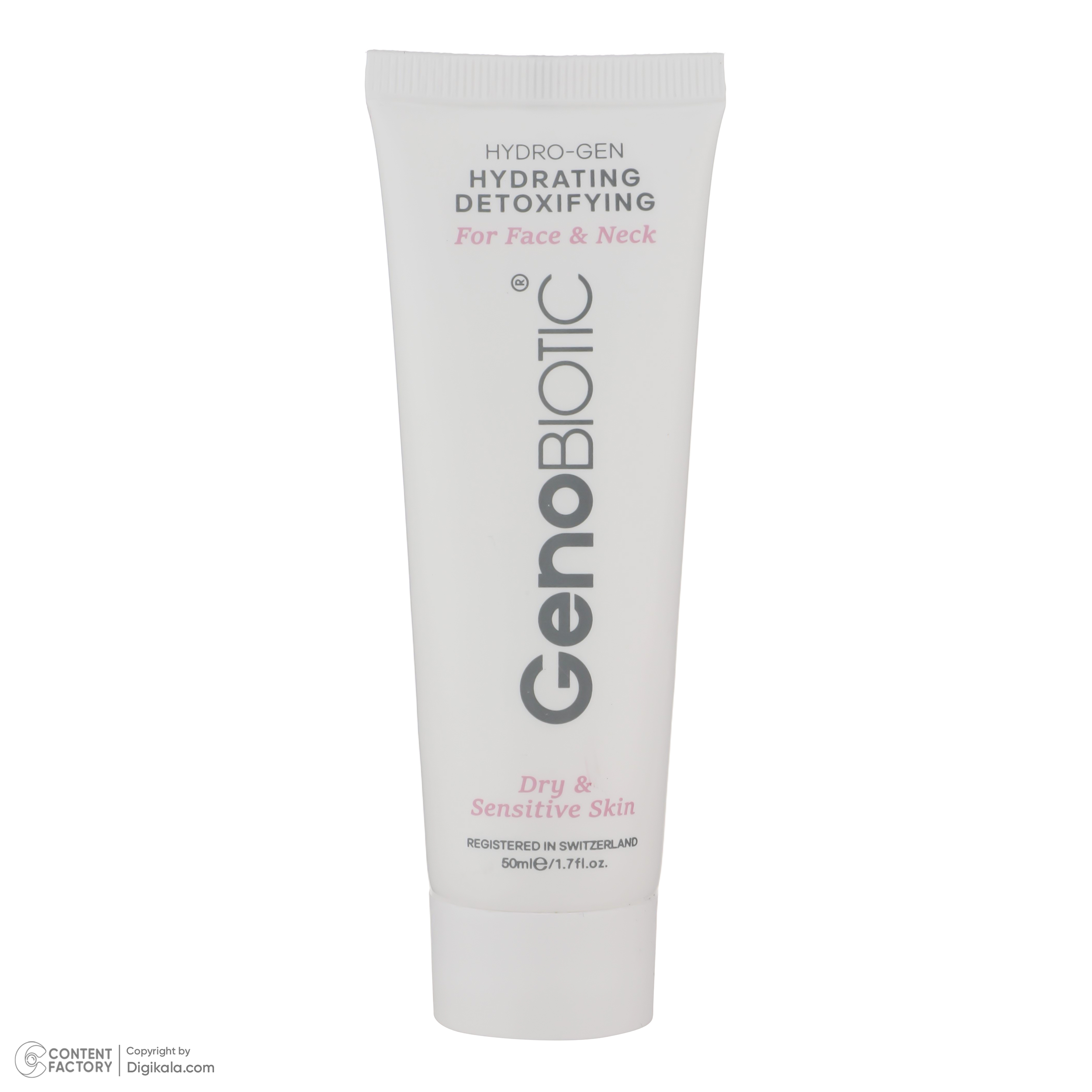 کرم مرطوب کننده گردن و صورت ژنوبایوتیک مدل 4007 مناسب برای پوست خشک و حساس حجم 50 میلی لیتر