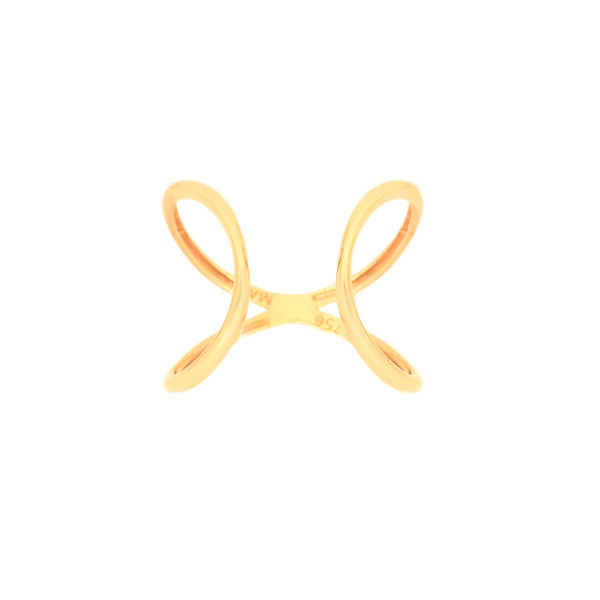 انگشتر طلا 18 عیار زنانه ماوی گالری مدل دو اشک بزرگ