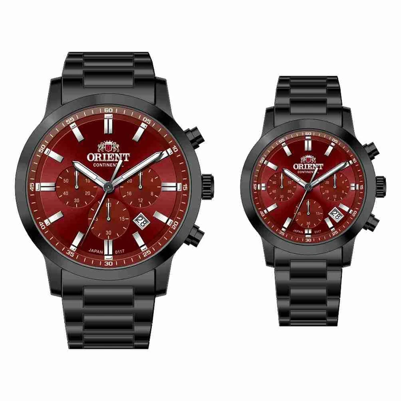 ست ساعت مچی عقربه‌ای کوارتز زنانه و مردانه اورینت کانتیننتال مدل 0117-4