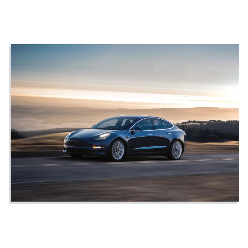 پوستر طرح ماشین تسلا مدل 3 - Tesla Model 3 2017 مدل NV0726