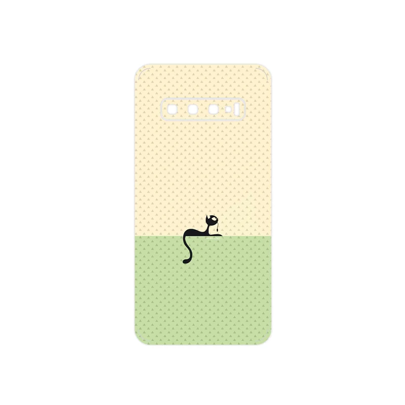 برچسب پوششی ماهوت مدل Minimal Internet Cat Icon مناسب برای گوشی موبایل سامسونگ Galaxy S10