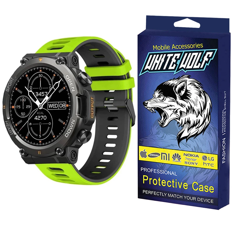 بند وایت ولف مدل WB-SIL 2C مناسب برای ساعت هوشمند اسمارت واچ K59 Pro - 2024