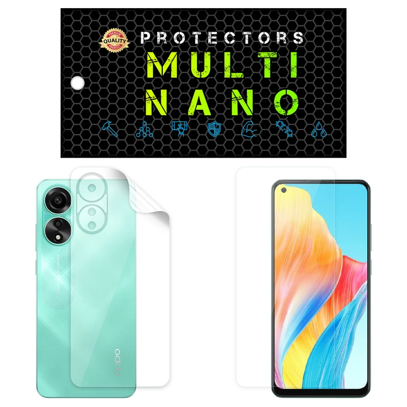 محافظ صفحه نمایش مولتی نانو مدل X-SFT مناسب برای گوشی موبایل اوپو A78 4G به همراه محافظ پشت