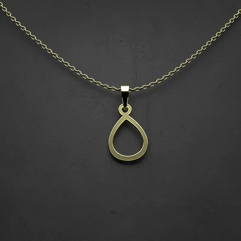 گردنبند طلا 18 عیار زنانه مدوپد مدل اشک کد Z2-1-1201