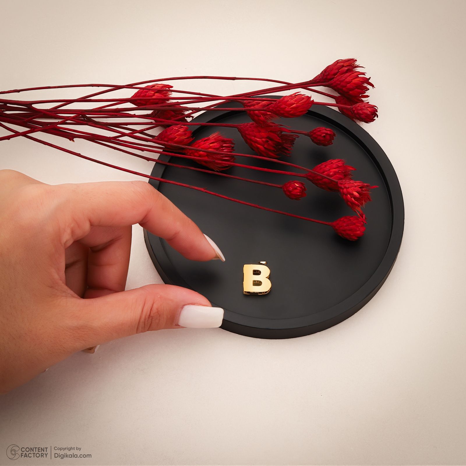 آویز گردنبند طلا 18 عیار زنانه گلدم طرح حرف B کد pe144009 -  - 6