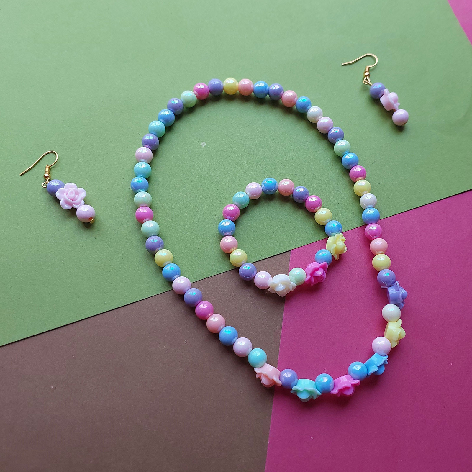 نیم ست دخترانه مدل گل کد SETK005