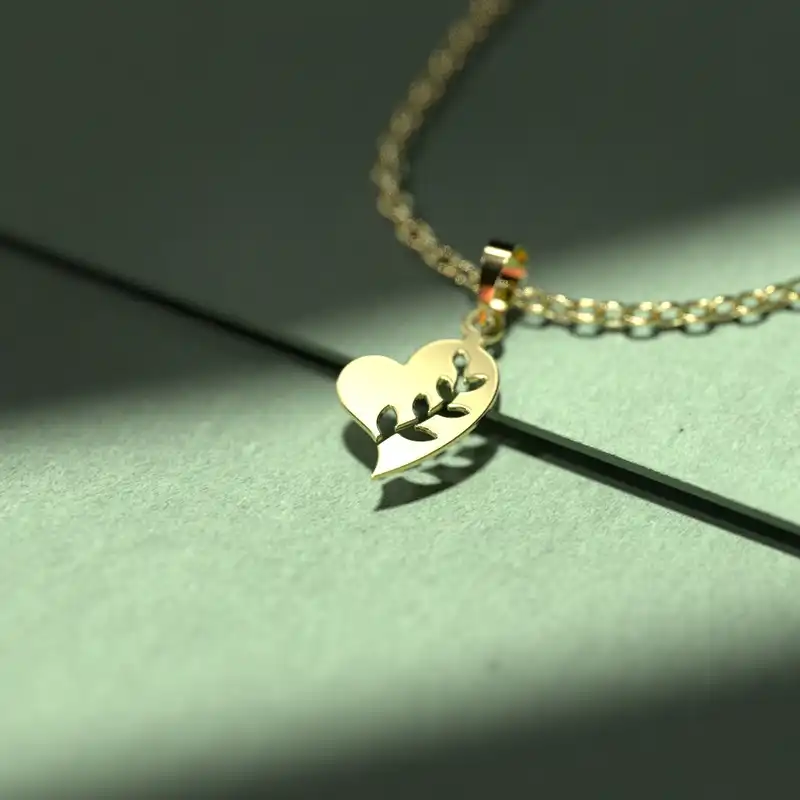 گردنبند طلا 18 عیار زنانه مدوپد مدل برگ کد CA11123