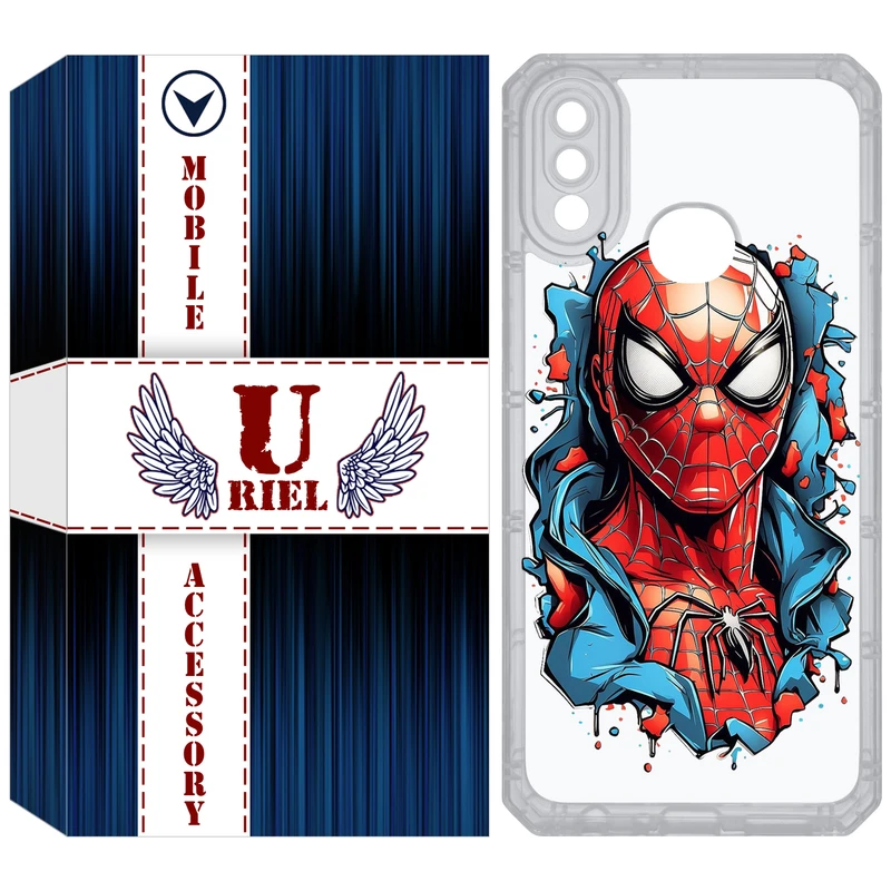 کاور یوریل مدل Clear کد 34 طرح اسپایدرمن مناسب برای گوشی موبایل سامسونگ Galaxy A10S / M10S