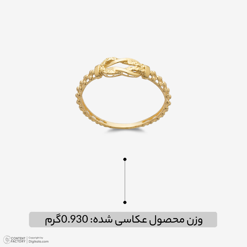 انگشتر طلا کم اجرت 18 عیار زنانه گالری طلا و جواهر هانی مدل 70408