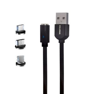 نقد و بررسی کابل تبدیل USB به لایتنینگ / MicroUSB / USB-C کلومن مدل K - M60 طول 1 متر توسط خریداران