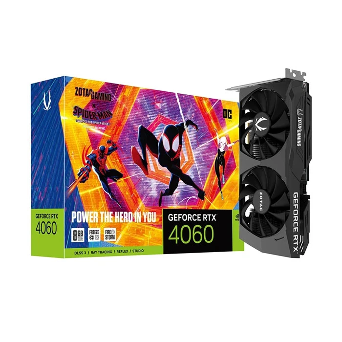 کارت گرافیک زوتک مدل GeForce RTX 4060 8GB Twin Edge OC SPIDER-MAN