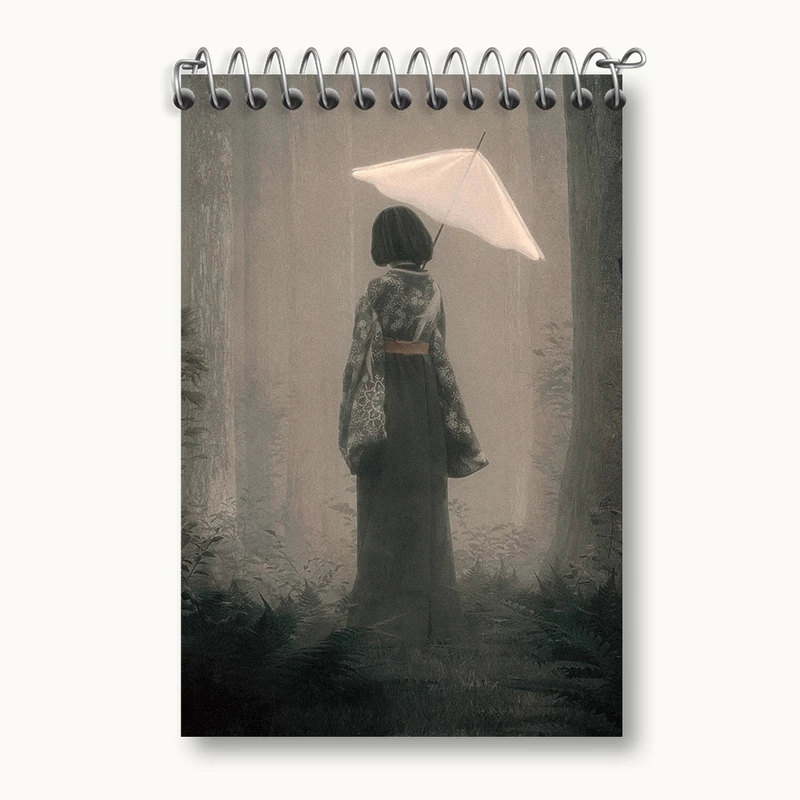 دفتر یادداشت 50 برگ خندالو مدل زن ژاپنی کد F523