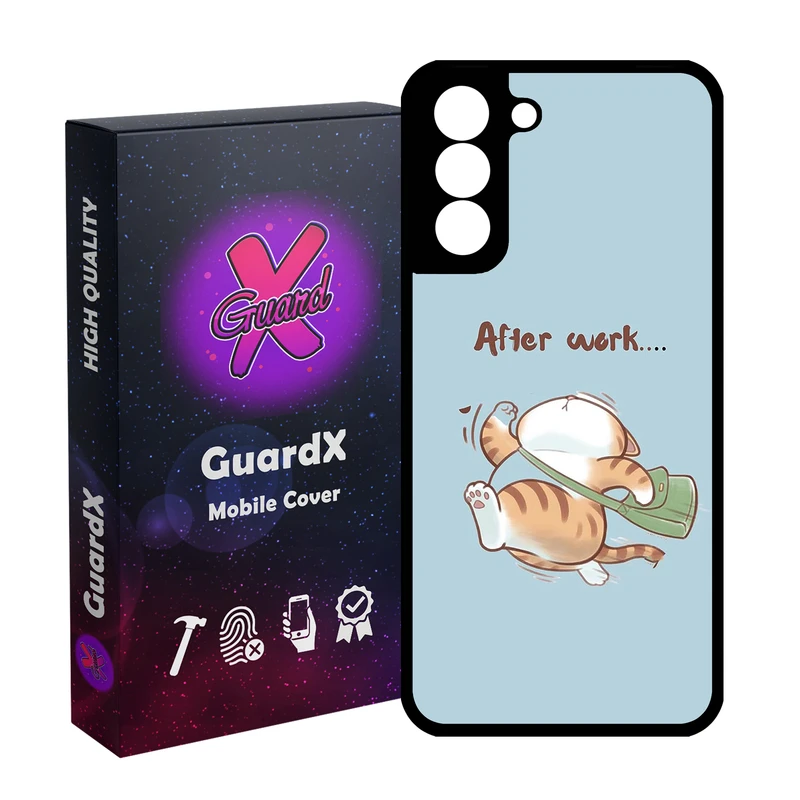 کاور گارد ایکس طرح گربه مدل Glass10721 مناسب برای گوشی موبایل سامسونگ Galaxy S21 FE