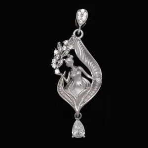 آویز گردنبند نقره زنانه مدل GTA-570