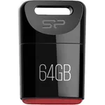 فلش مموری سیلیکون پاور مدل Touch T06 ظرفیت 64 گیگابایت، مقاوم در برابر نفوذ مایعات، ضربه و غبار، دارای درپوش محافظ و ضد اثر انگشت