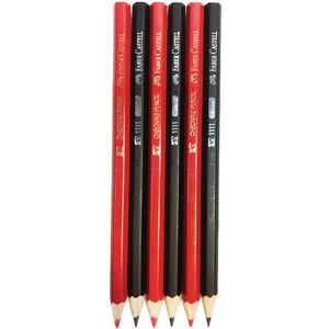 نقد و بررسی ست مداد مشکی و قرمز فابر کاستل مدل1111 بسته 6 عددی توسط خریداران