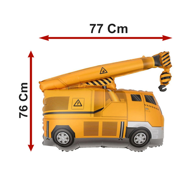 بادکنک فویلی لاکی بالونز مدل ماشین آلات شهرسازی طرح جرثقیل کد 1173