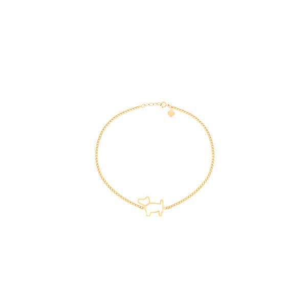 دستبند طلا 18 عیار دخترانه ماوی گالری مدل سگ -  - 1