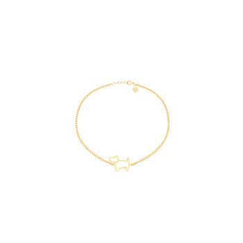 دستبند طلا 18 عیار دخترانه ماوی گالری مدل سگ