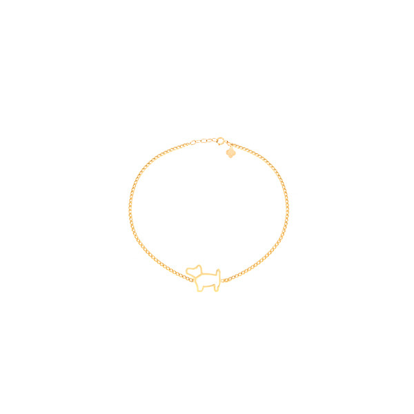 دستبند طلا 18 عیار دخترانه ماوی گالری مدل سگ
