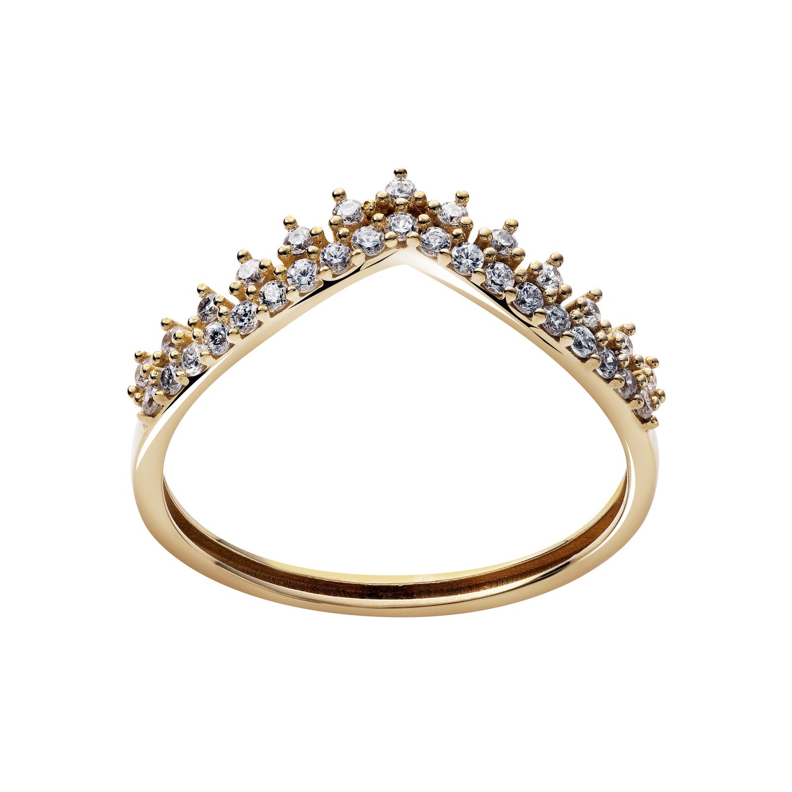 انگشتر طلا 18 عیار زنانه جواهری سون مدل 3352 - - 5