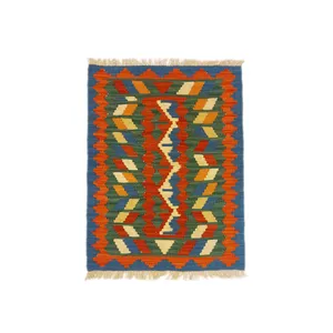 گلیم دستبافت نیم متری طرح قشقایی کد 906012