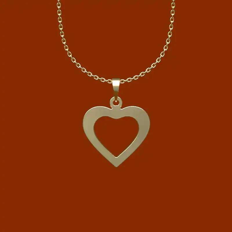 گردنبند طلا 18 عیار زنانه مدوپد مدل  طرح قلب کد R1269