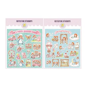 برچسب کیوت استار مدل اسکرپ بوک طرح آنشرلی مجموعه دو عددی