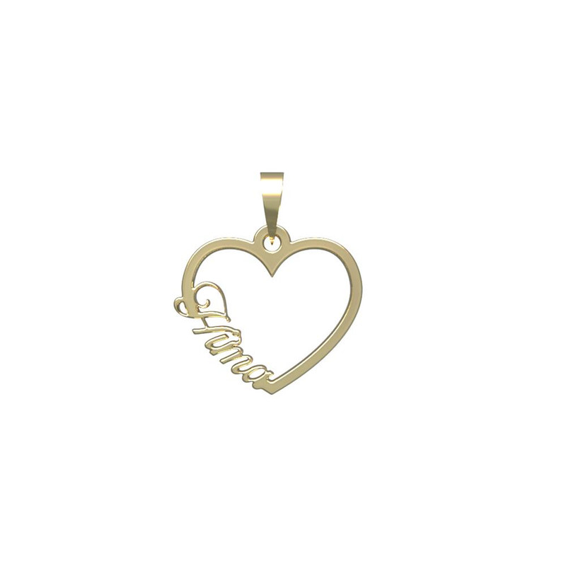 آویز گردنبند طلا 18 عیار زنانه مدوپد مدل اسم هیما hima کد PB1-10562