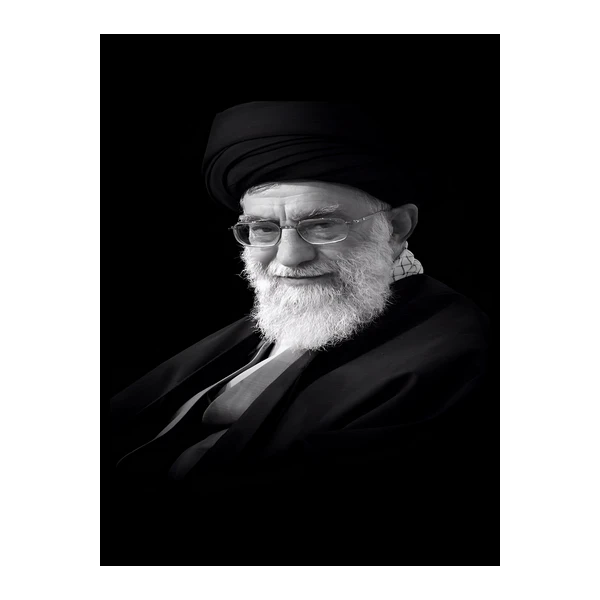 تابلو نوری بکلیت طرح رهبر ایران حضرت آیت الله سید علی خامنه ای مدل B-bu7165 فریم مشکی