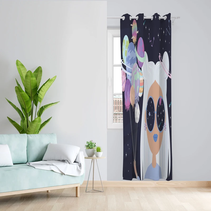  پرده مدل فضا مخمل پانچی کد 2295 سایز 140x200 سانتی متر