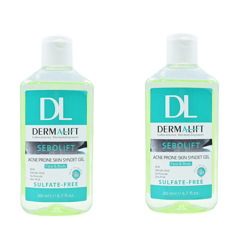 ژل شستشو صورت درمالیفت مدل سبولیفت حجم 200 میلی لیتر بسته 2 عددی