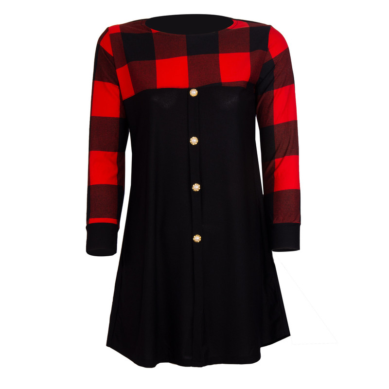 پیراهن زنانه مدل چهارخانه کد 550