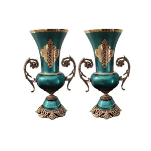 گلدان دکوری مدل برجسته کد G1305-1 مجموعه دو عددی