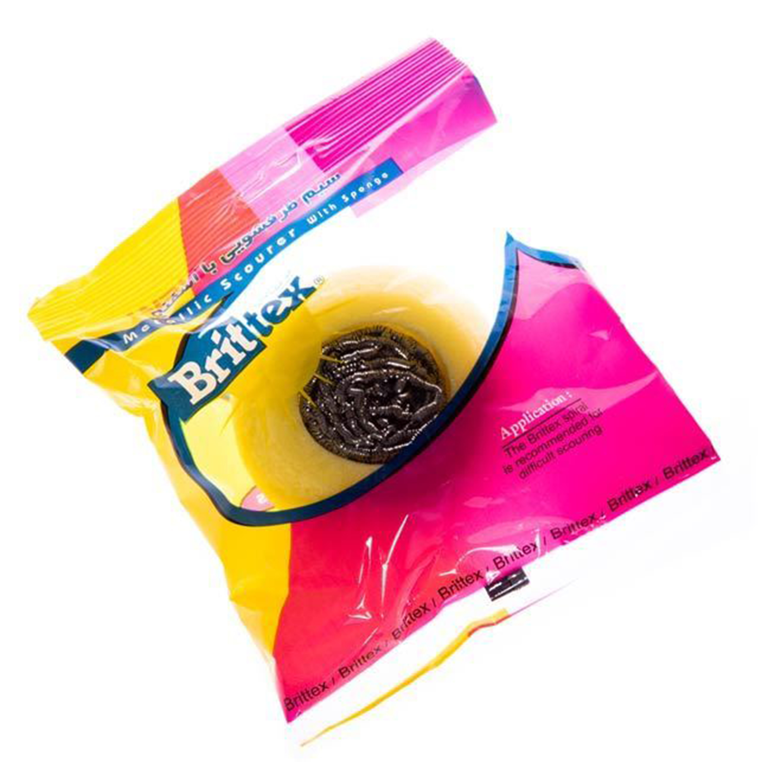  سیم ظرف شویی بریتکس مدل metallic scourer with sponge