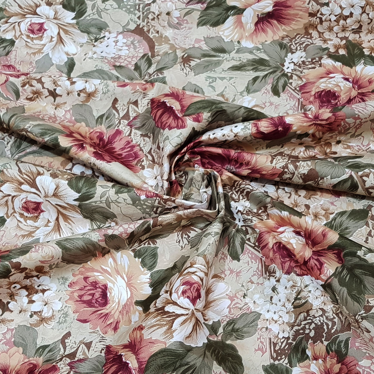 پارچه طرح بنفشه 3 متری  مدل p1001