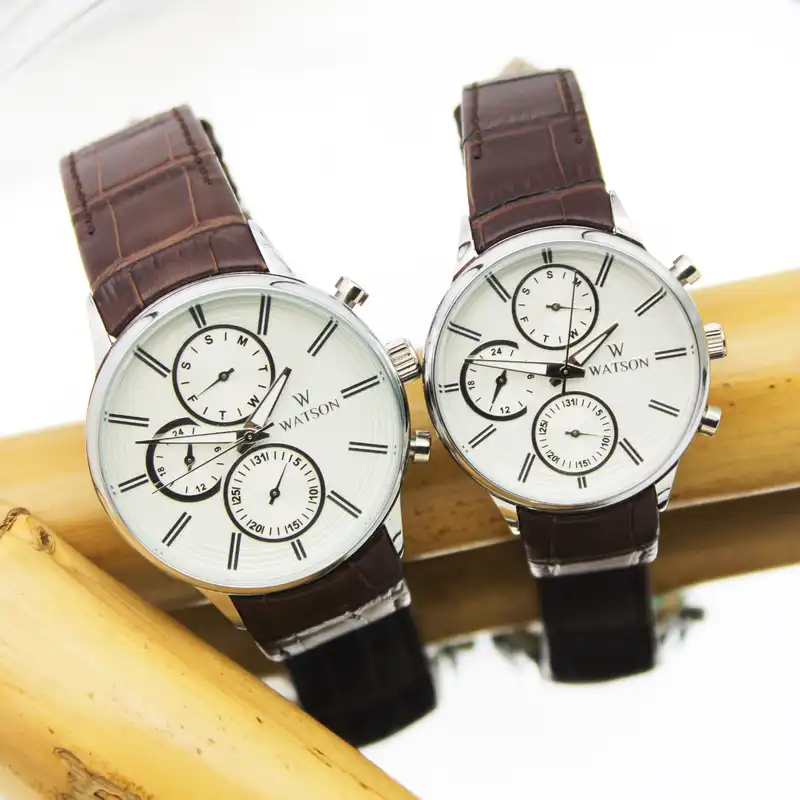 ست ساعت مچی عقربه ای زنانه و مردانه واتسون مدل 1028J