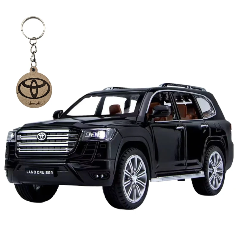 ماکت ماشین ناب سل مدل تویوتا لندکروز فلزی TOYOTA LANDCRUISER LC300 به همراه جاسوییچی