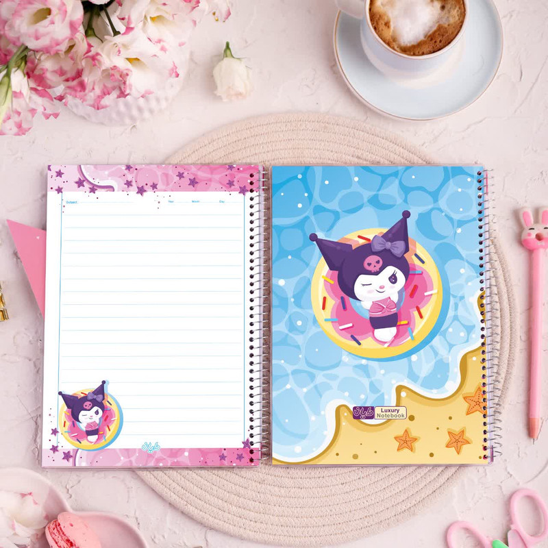 دفتر مشق ۵۰ برگی دایان مدل حاشیه دار طرح کرومی کد ۵۳۸۹ بسته ۹ عددی