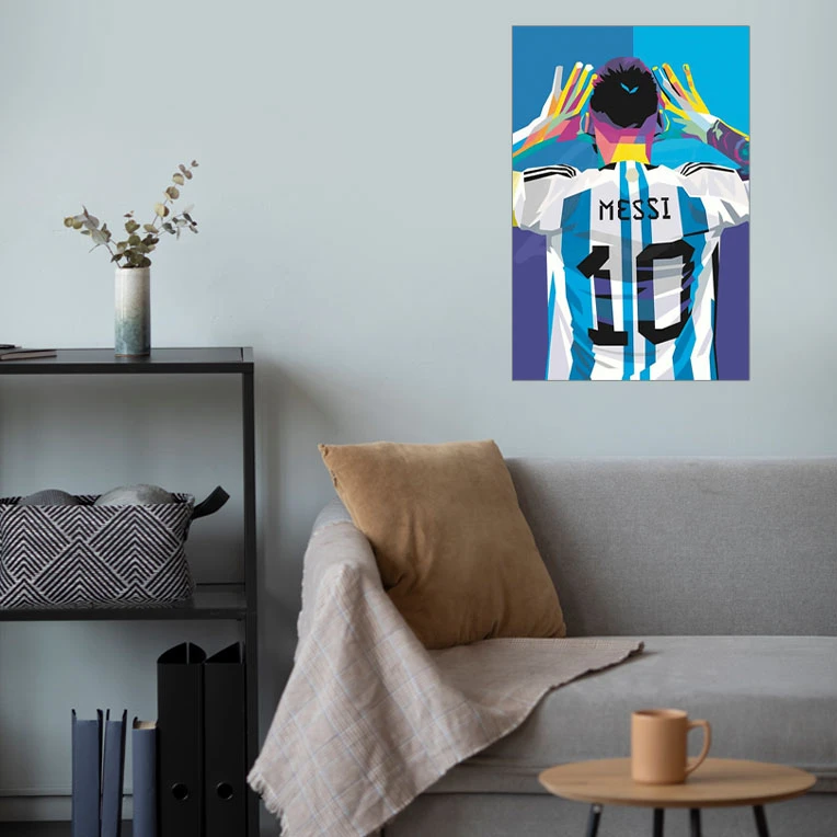 پوستر گوفی مدل لیونل مسی بازیکن فوتبال تیم آرژانتین طرح Lionel Messi Argentina Football Player کد RGNT10