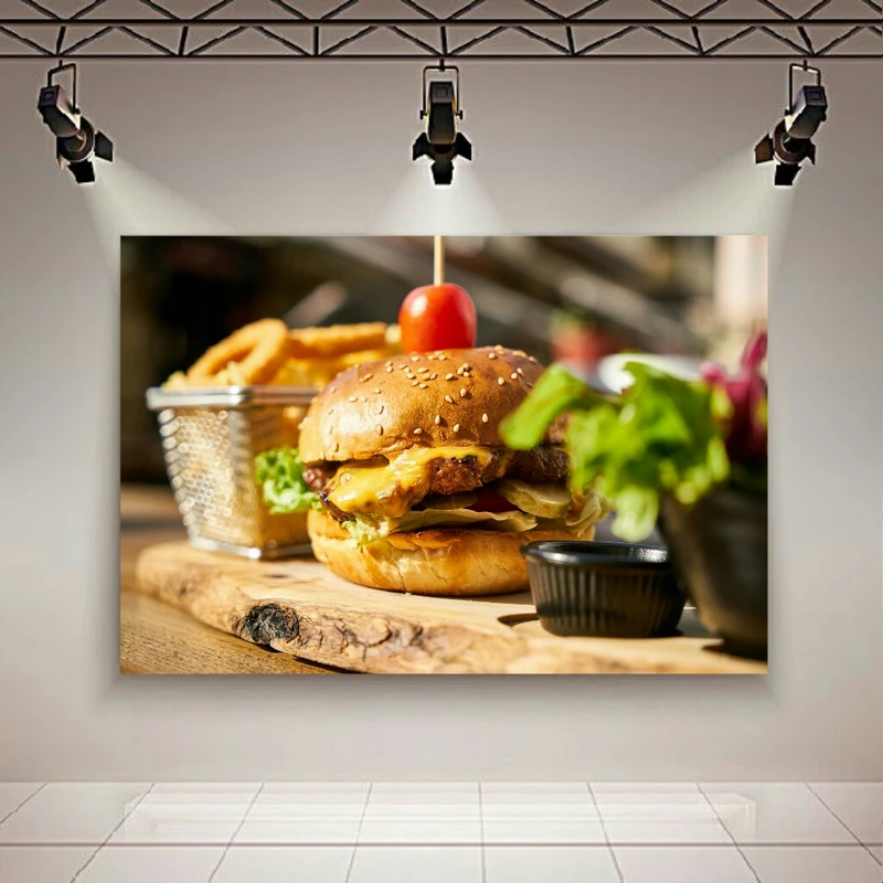 استیکر طرح فست فود مدل همبرگر کد SDA110