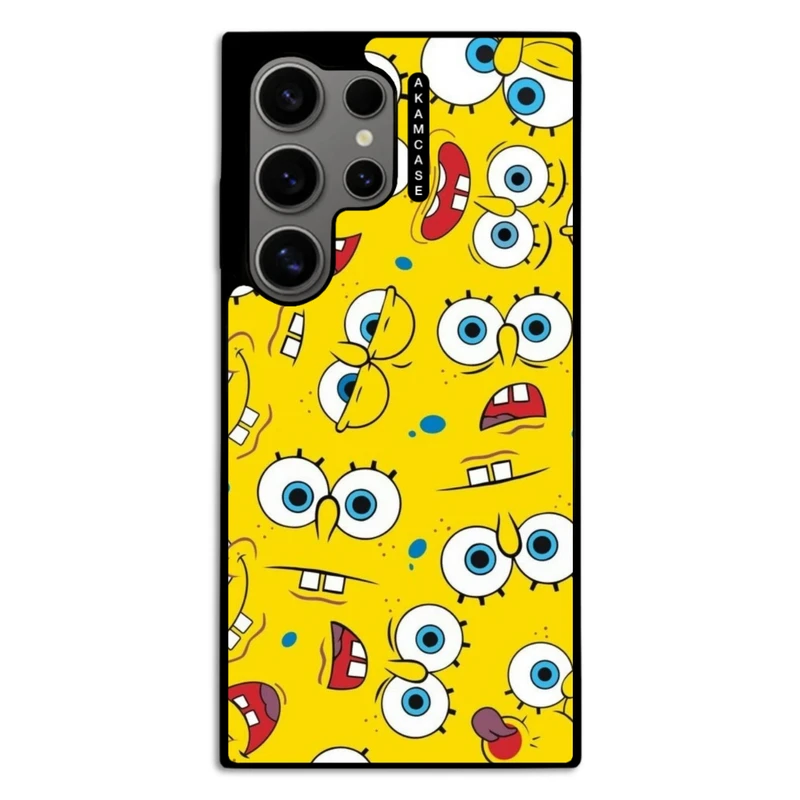 کاور آکام مدل AMC-WSGS24U-SPONGE BOB5 مناسب برای گوشی موبایل سامسونگ Galaxy S24 Ultra