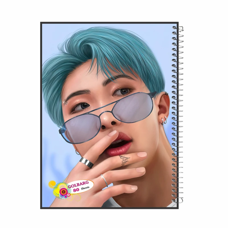 دفتر مشق 80 برگ گلبرگ طرح اکسو کد 2243