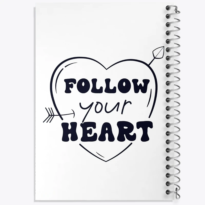 دفتر مشق 50 برگ خندالو طرح Follow Your Heart کد F1062