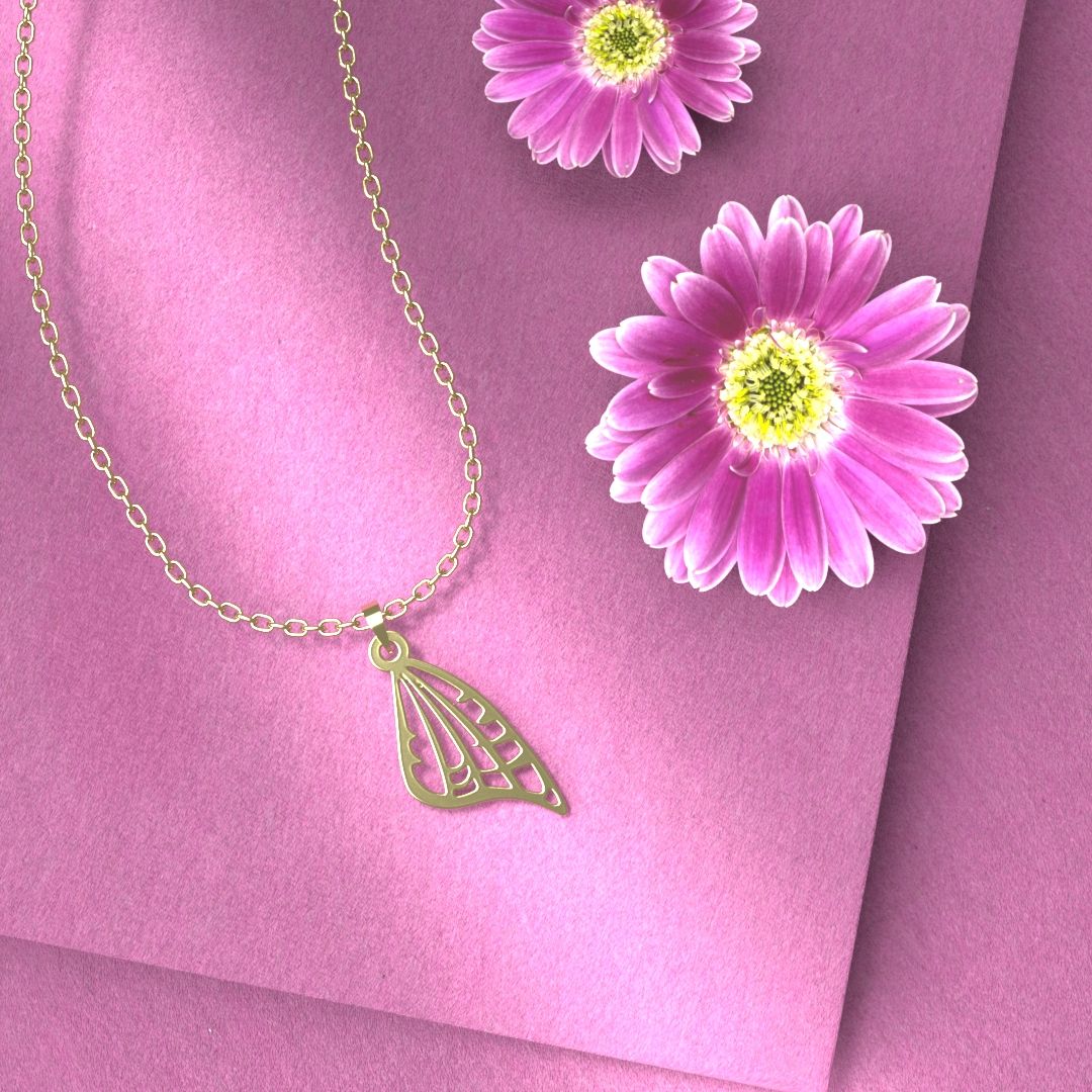 گردنبند طلا 18 عیار زنانه مدوپد مدل پروانه کد MM2-1-1286 - - 6
