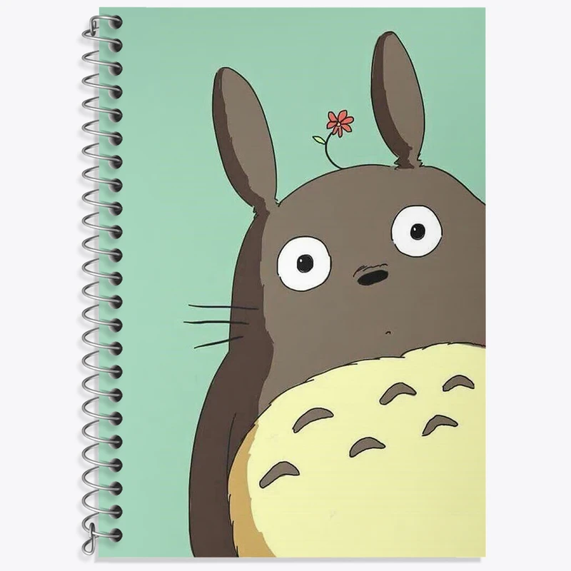 دفتر زبان 50 برگ خندالو مدل سه خط طرح انیمه توتورو (Totoro) کد N2119