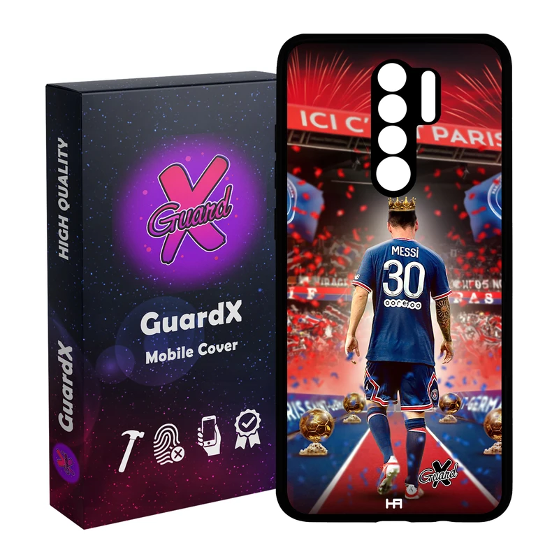 کاور گارد ایکس طرح مسی مدل Glass10377 مناسب برای گوشی موبایل شیائومی Redmi 9 / 9 Prime